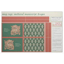 "Meddle Not" Dragon DIY Mok Tapijten Stof