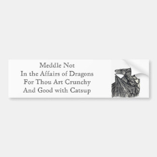 Meddle not in the Affairs of Dragons Bumpersticker