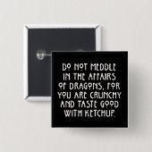 MeddlewithDragons Vierkante Button 5,1 Cm (Voorkant /achterkant)