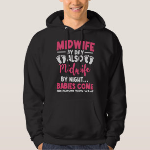 Mede-vrouw op dag-nachtwerk - geboorte Obstetricus Hoodie