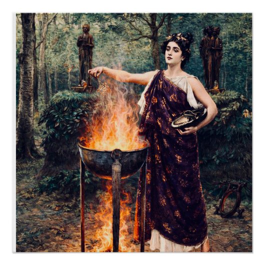 Medea die haar Toverdrank Brouwt –  Perfect Poster (Voorkant)