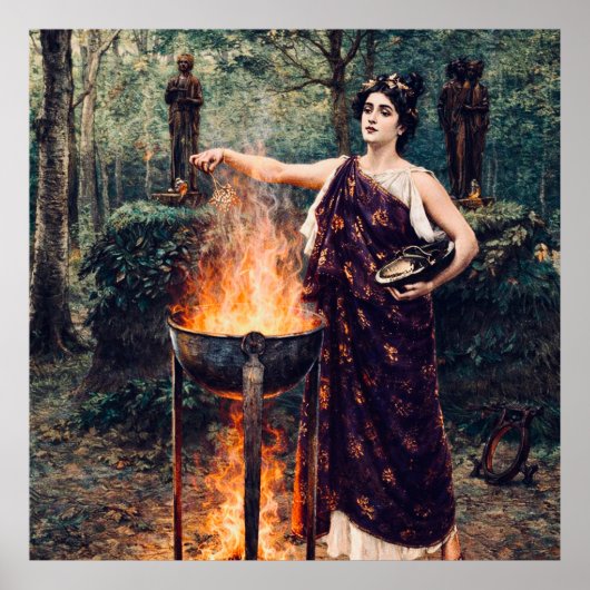 Medea die haar Toverdrank Brouwt –  Poster (Voorkant)