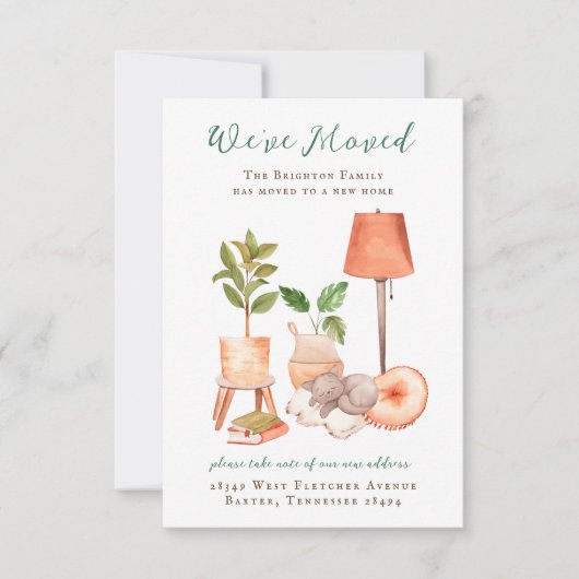 Medeaankondiging Cozy Home Moving Kaart (Voorkant)