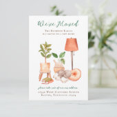 Medeaankondiging Cozy Home Moving Kaart (Staand voorkant)