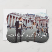 Medeaankondiging huwelijkshuwelijk en feestdag feestdagenkaart (Voorkant)