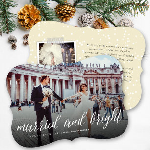 Medeaankondiging huwelijkshuwelijk en feestdag feestdagenkaart