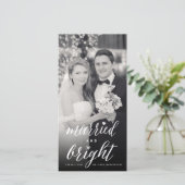 Medeaankondiging huwelijkshuwelijk en feestdag feestdagenkaart (Staand voorkant)