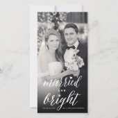 Medeaankondiging huwelijkshuwelijk en feestdag feestdagenkaart (Voorkant)