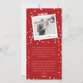 Medeaankondiging huwelijkshuwelijk en feestdag feestdagenkaart (Achterkant)