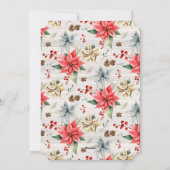 Medeaankondiging kerstfeest gevechtsfeest feestdagenkaart (Achterkant)