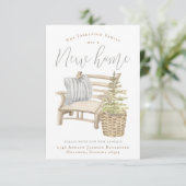 Medeaankondiging van Cozy House Moving Kaart (Staand voorkant)