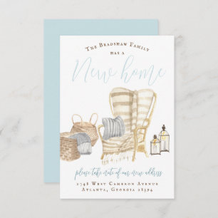 Medeaankondiging van Cozy House Moving Kaart