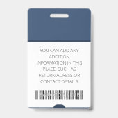 Medeaewerkers Pasfoto Logo Balk Code Naamkaartje Badge (Achterkant)