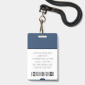 Medeaewerkers Pasfoto Logo Balk Code Naamkaartje Badge (Achterkant met lanyard)