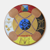 MEDECINE WHEEL, MAYAN MEDECINE WHEEL MAGNEET (Voorkant)