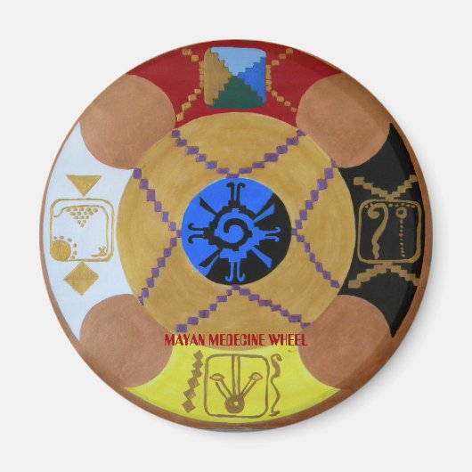 MEDECINE WHEEL, MAYAN MEDECINE WHEEL MAGNEET (Voorkant)