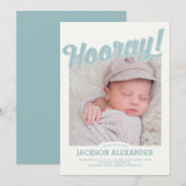 Mededeling Hooray Baby Aankondiging (Voorkant / Achterkant)