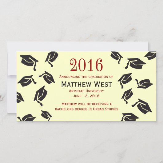 Mededeling over de in de lucht gegooide eindexamen aankondiging (Voorkant)