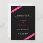 Mededeling over het roze ribbon-huwelijk kaart (Achterkant)