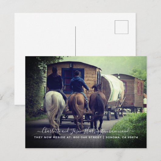 Mededeling van Caravan Moving Aankondigingskaart (Voorkant / Achterkant)