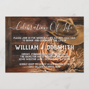 Mededeling van de Cowboy Pet Memorial Service Kaart