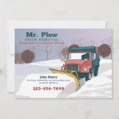 Mededeling van de heer Plow Snow Removal Service Kaart (Voorkant)