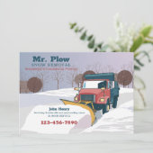Mededeling van de heer Plow Snow Removal Service Kaart (Staand voorkant)
