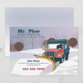 Mededeling van de heer Plow Snow Removal Service Kaart (Voorkant / Achterkant)