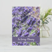 Mededeling van de Lavender Flowers Memorial Servic Kaart (Staand voorkant)