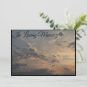 Mededeling van de Memorial Service Sky of Clouds Kaart (Staand voorkant)