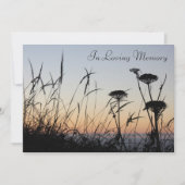 Mededeling van de Memorial Service Sunset Silhouet Kaart (Voorkant)