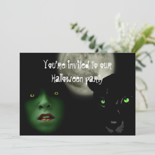 Mededeling van de partij Halloween Kaart (Staand voorkant)