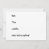 Mededeling van de partij Halloween Kaart (Achterkant)