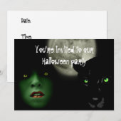 Mededeling van de partij Halloween Kaart (Voorkant / Achterkant)