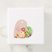 Mededeling van de roze pop-uppop Baby Girl Bedankjes Labels (In situ)