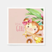 Mededeling van de roze pop-uppop Baby Girl Servet (Voorkant)