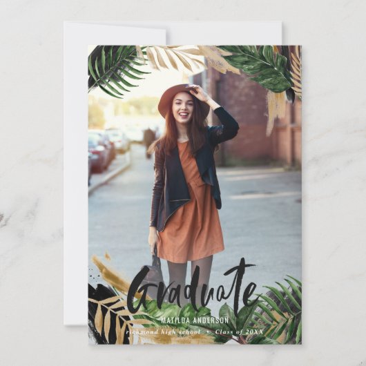 Mededeling van het afstuderen van de tropische fot (Voorkant)