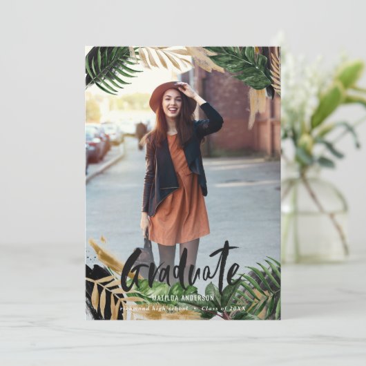 Mededeling van het afstuderen van de tropische fot (Staand voorkant)