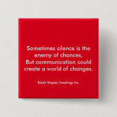 mededeling vierkante button 5,1 cm (Voorkant)