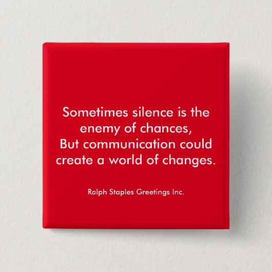 mededeling vierkante button 5,1 cm (Voorkant)