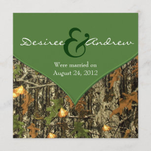 Mededelingen over Camo Post Wedding Kaart