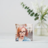 Mededelingen over de mini-opleiding | Visitekaartj Contactkaartje (Staand voorkant)