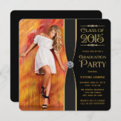 Mededelingen over Elegant Black en Gold Graduy Kaart (Voorkant / Achterkant)