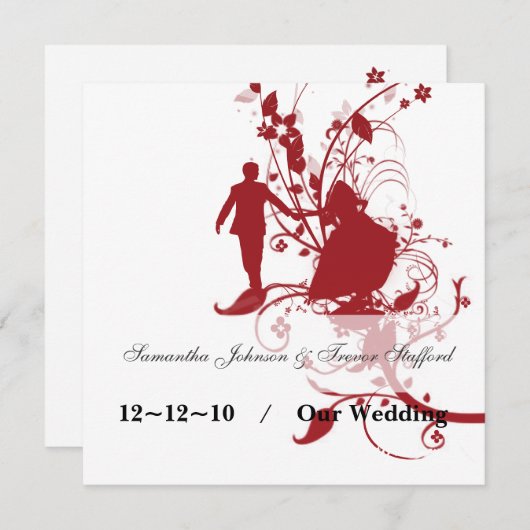 Mededelingen over het rode en witte huwelijk aankondiging (Voorkant / Achterkant)