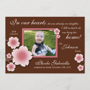 Mededelingen over roze Cherry Blossom en bruine ad Aankondiging