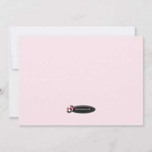 Mededelingen over roze Cherry Blossom en bruine ad Aankondiging (Achterkant)