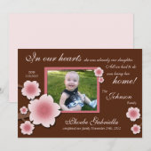 Mededelingen over roze Cherry Blossom en bruine ad Aankondiging (Voorkant / Achterkant)