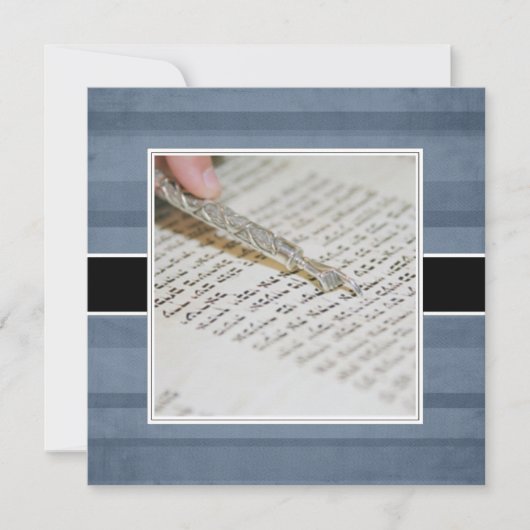 Mededelingen/uitnodigingen van Bar of Bat Mitzvah Kaart (Voorkant)