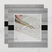 Mededelingen/uitnodigingen van Bar of Bat Mitzvah Kaart (Voorkant / Achterkant)