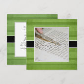 Mededelingen/uitnodigingen van Bar of Bat Mitzvah Kaart (Voorkant / Achterkant)